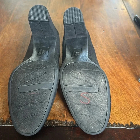 Fiona black fabric suede effect block heel shoes Size 7 - Picture 4 of 7